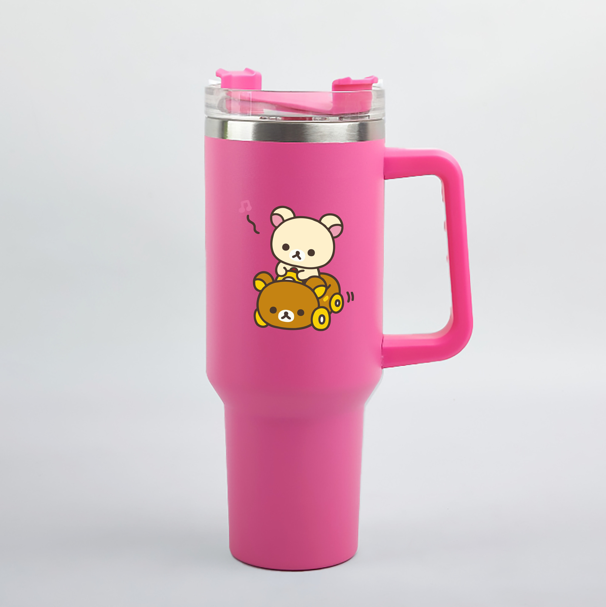 （画像用） リラックマ リラックマ キイロイトリ Rilakkuma Korilakkuma Kiiroitori 1200mL車用タンブラー（カラープリント）